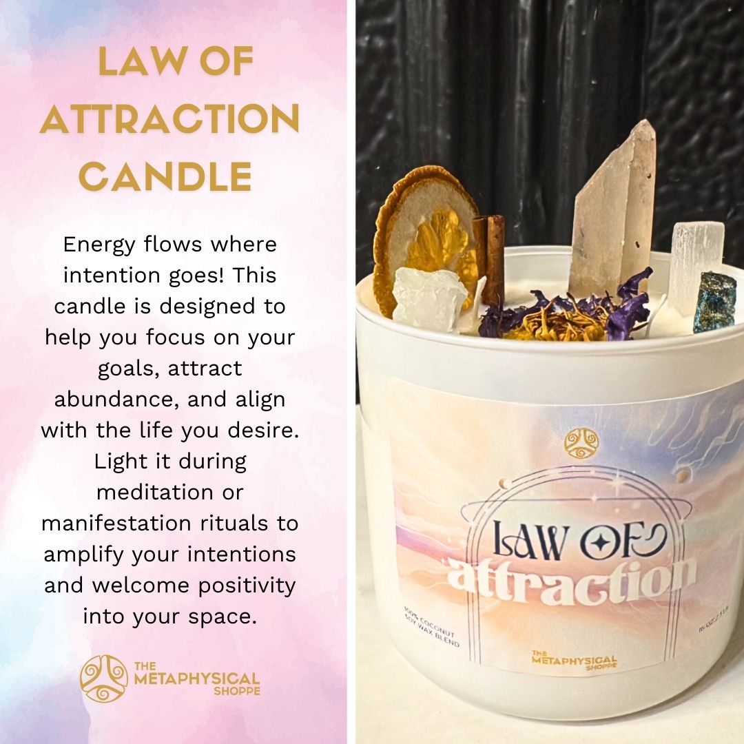Manifest your dreams, set your intentions, and let the Law of Attraction Candle do its magic! ✨🔥 Infused with high-vibe energy, crystals, and herbs, this candle is designed to amplify your manifestations and attract abundance, love, and success. 🌿💫
⚡️ Light it, believe it, receive it! Now available in-store & on DoorDash 🕯️✨
#ManifestationMagic #LawOfAttraction #AbundanceAwaits #SetYourIntentions #MetaphysicalVibes #SpiritualTools #CandleMagic #JerseyCityVibes #TheMetaphysicalShoppe #JerseyCity #DowntownJerseyCity #CrystalCandles #CrystalShop
