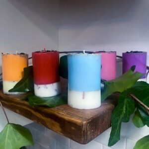 Crystal & Herb Infused Pillar Candle