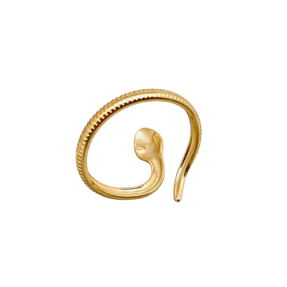 18K Gold Plated Snake Ring - Image 2
